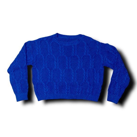 SHEIN prive drop shoulder cable knit sweater NWOT - Picture 2 of 6